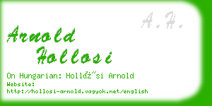 arnold hollosi business card